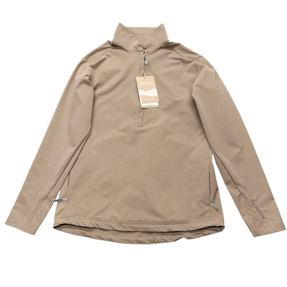 Houdini Women's Daybreak Pullover Half Zip Windbreaker Size XS Beige Outdoors‎